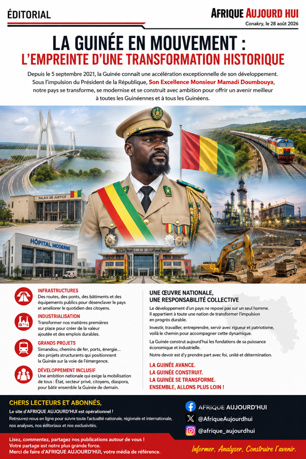 LA GUINÉE EN MOUVEMENT : L’EMPREINTE D’UNE TRANSFORMATION HISTORIQUE